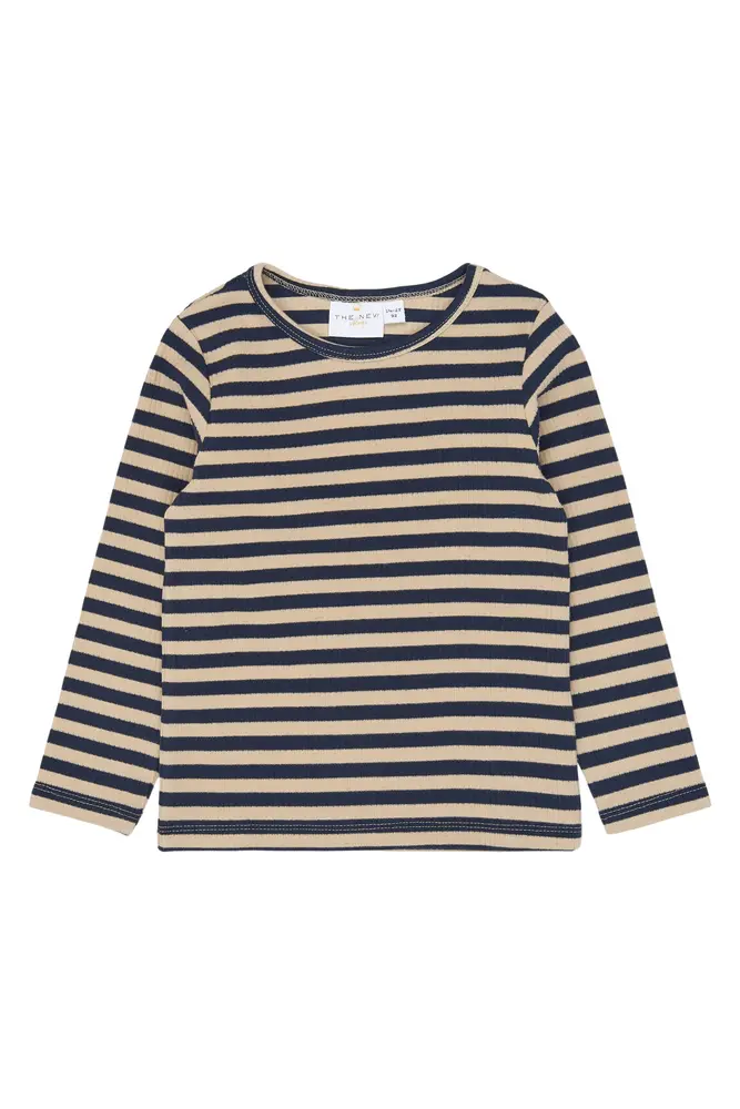 The New Siblings Fro Rib Bluse Navy Blazer Striped 98