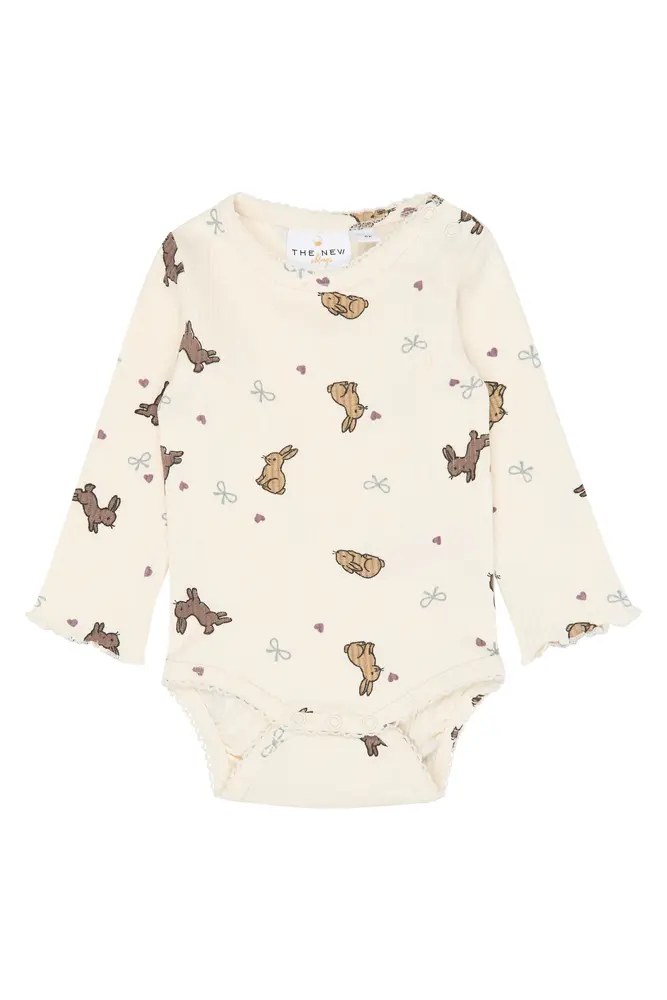 The New Siblings Venna Langærmet Rib Body Gardenia 68