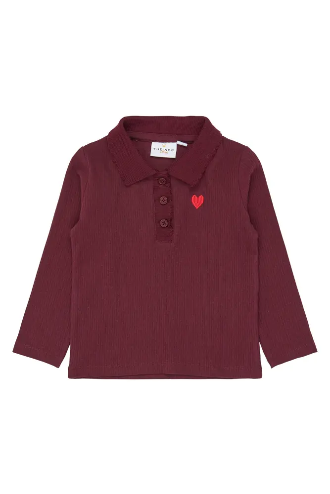The New Siblings Vernina Rib Polo Burgundy Tn 104