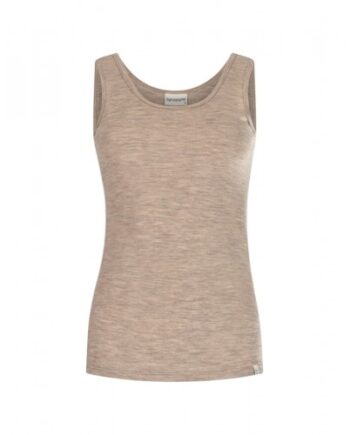 Uld Top Til Dame   100  Merino Uld Beige Melange