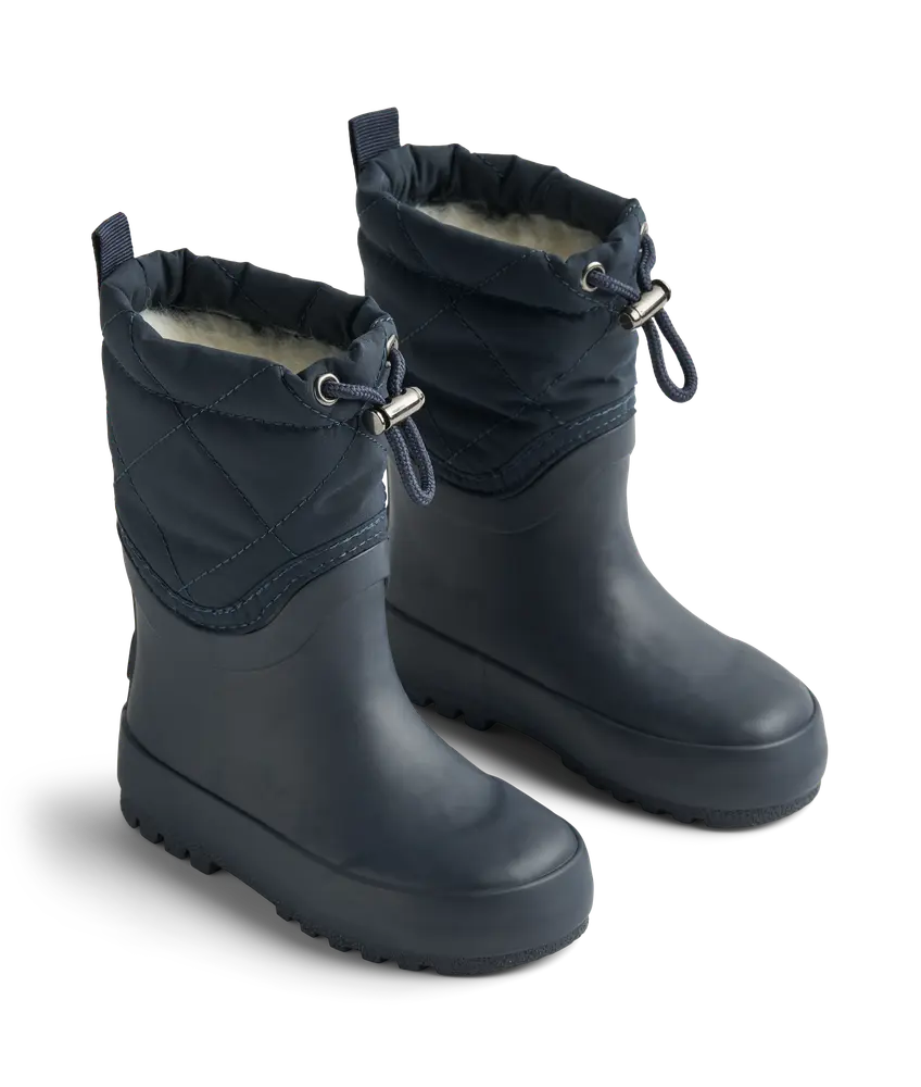 Wheat Drizzle Termo Snestøvle Navy 25