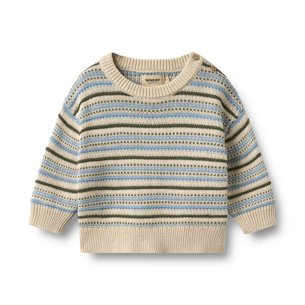 Wheat Harlow Jacquard Pullover Offwhite 62