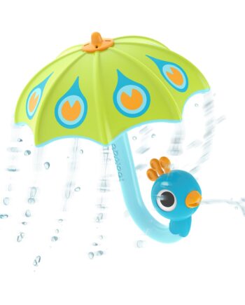 Yookidoo Fill   Rain Peacock Umbrella Green