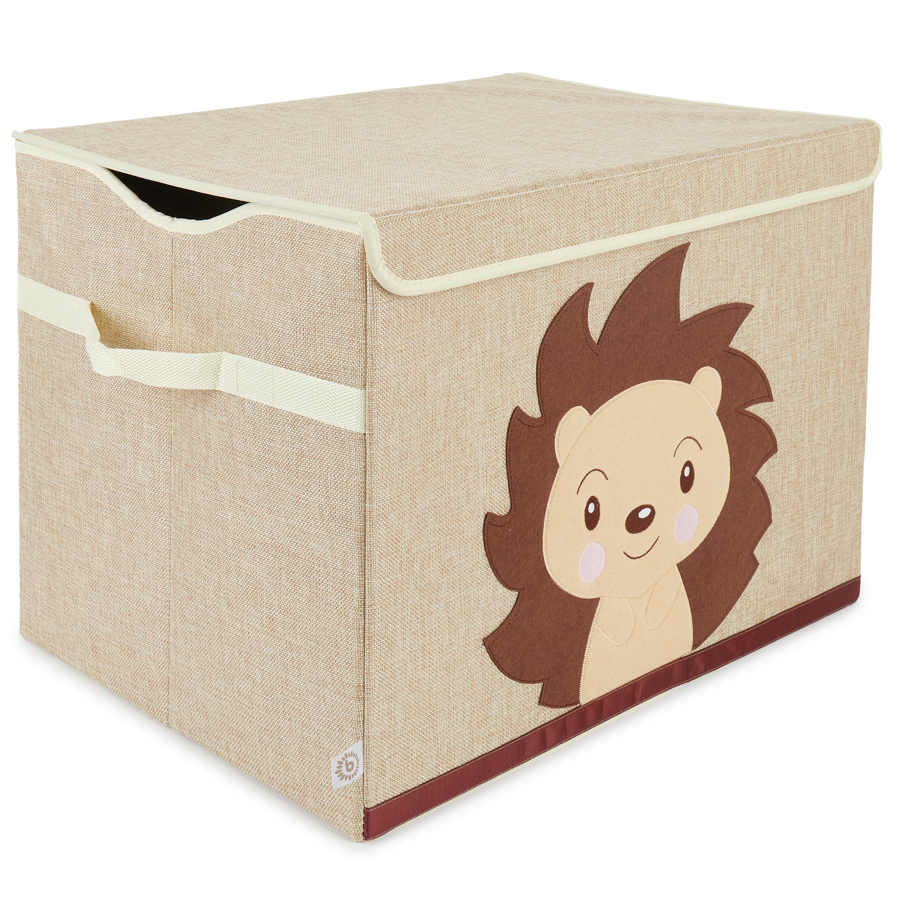 Babynohr Opbevaringskasse   Canvas Med Låg  Pindsvinet Piksi Babynohr Dk