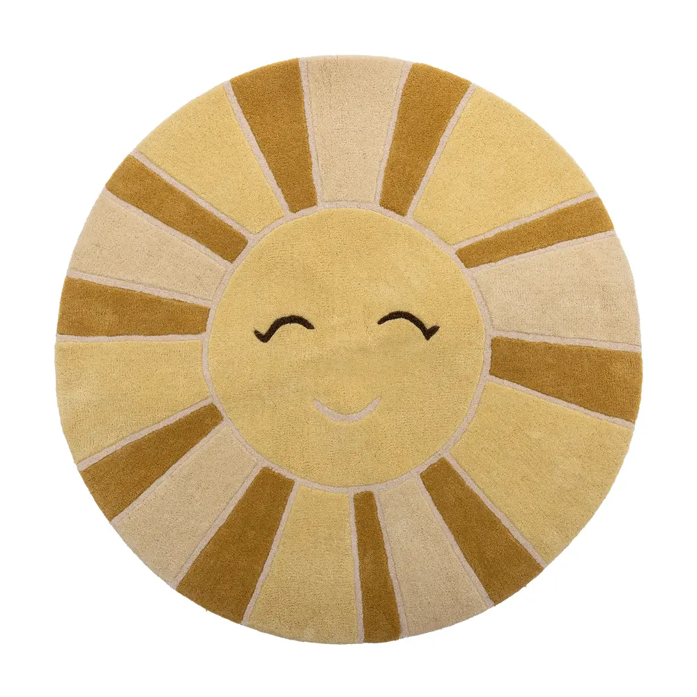 Bloomingville Mini Sun Uldtæppe Gul