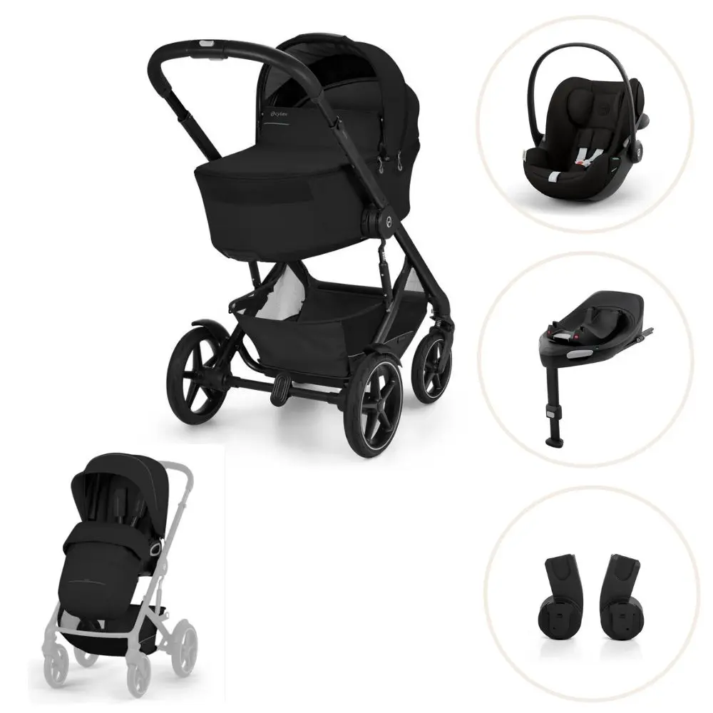 Cybex Talos Lux Inkl Foldbar Liggedel Cloud G3 Og Base G3 Moon Black