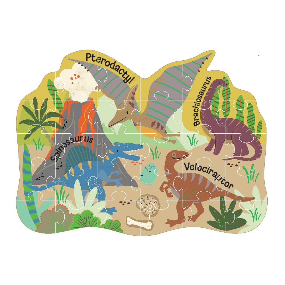 Floss   Rock Puslespil   Facon 30 Stk  Dino