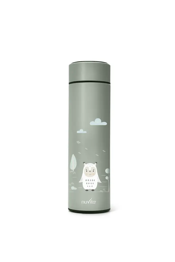 Nuvita Termobeholder Rustfristål Led-display 500 Ml Sage Green