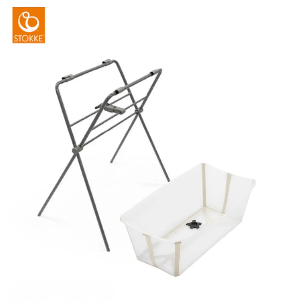 Stokke Flexi Bath Hvid Inkl  Grå Stativ
