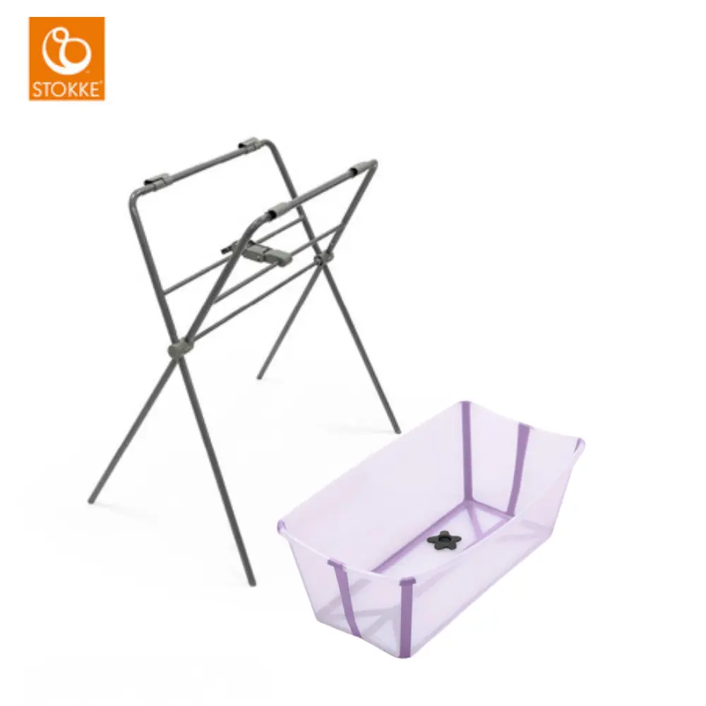 Stokke Flexi Bath Hvid Inkl  Grå Stativ