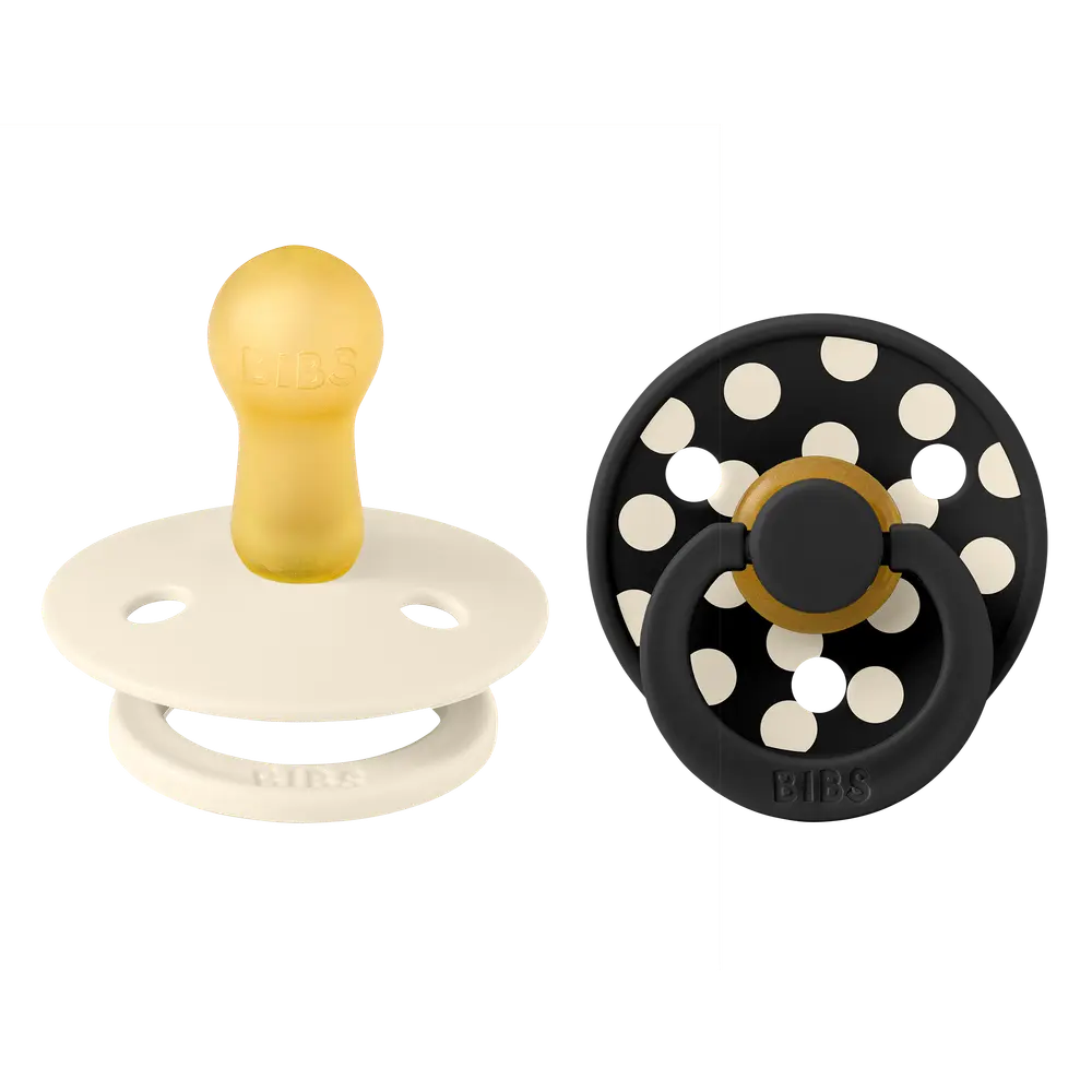 Studio Colour 2pk Polka Latex Str   Ivory Black