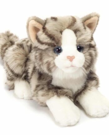 Teddy Hermann Liggende Kat Grå 20 Cm