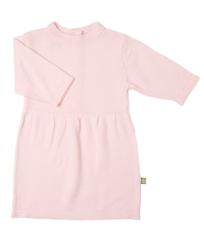 Uld Strikkjole Med -lange ærmer Rosa
