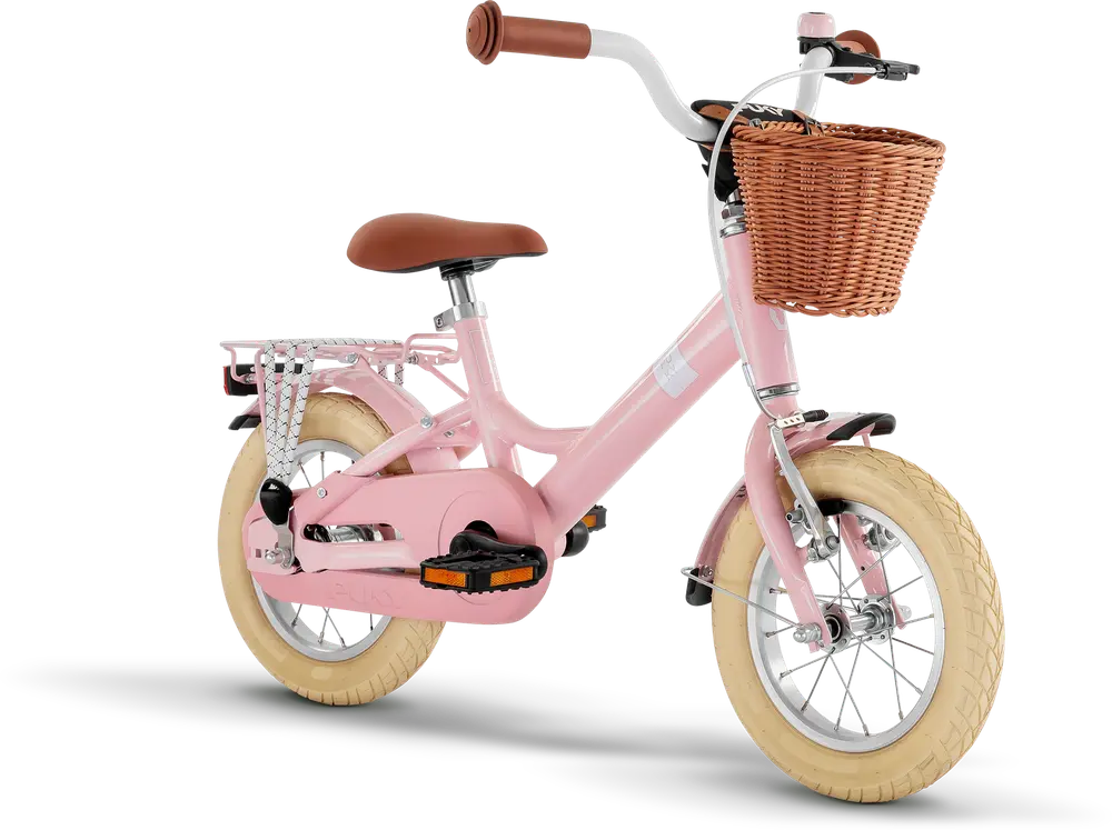 Youke Classic 12 Alu Legecykel Med Kurv Retro Rose